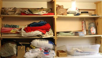 LARGE Lot Of Fabric - Contents Of Shelves And Drawers