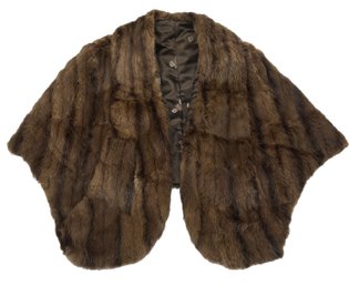 Vintage Mink Fur Shoulder Stole, Very Good Condition