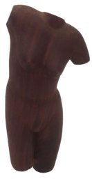 Carved Wooden Statue Of Nude Woman 6'W X 4'D X 13'H, Signed 2017 Marvin Bidang
