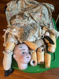 Restoration Project - Huge German Bisque Head Doll In Piece