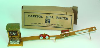 1930's Tin Litho Capital Racer - Wind-up Toy With Box