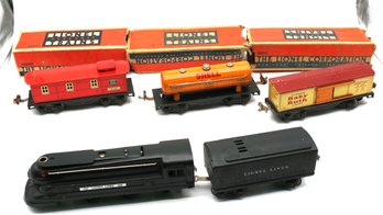 1930's Lionel 1688E Train Set - Locomotive - Tender - Shell Tank Car - Baby Ruth Boxcar - Caboose