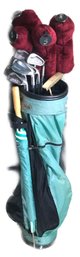ProSport Golf Bag, Ladies 14 Clubs With Some Head Covers & Umbrella