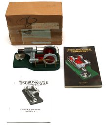 Sterling Hot Air Engine - Sold By Solar Engines - Phoenix AZ - In Original Box With Instructions And Book