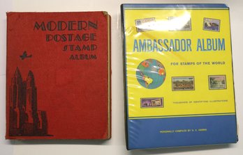 Four Stamp Albums - US And World - Some Loose Stamps