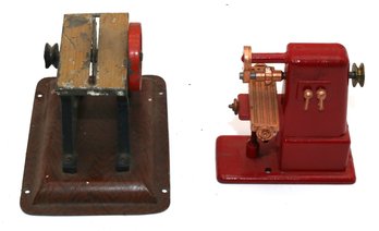 Two Vintage Toy Steam Engine Operating Accessories - Table Saw & Milling Machine