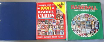 Baseball Card Lot - 1990 Book Plus 2 Albums Containing Over 400 Varied Cards From 80's & 90's