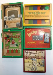 Five Vintage Hand Held Games Of Skill - 4 English - 1 French