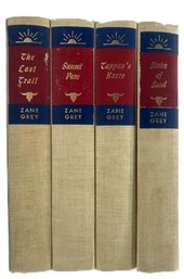 4 Books By Zane Grey Early Single Copyrights 1909-1931