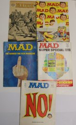 Five Copies Of Mad Magazine From The 1970's