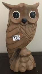 Large Carved Wooden Owl, 6' Diam. X 12'H