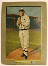 Large Turkey Red Cigarette Card - 1911 - Home Run Baker - Baseball Hall Of Fame, 5.75' X 8'H