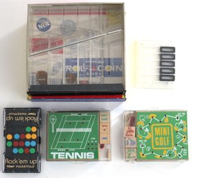 Lot Of Four Small Games And One Coin Bank