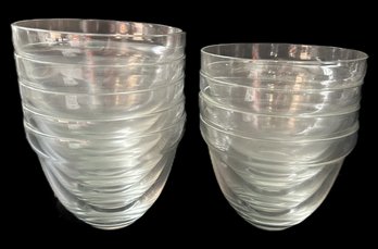 9 Pcs Vintage Clear Glass Pudding Cups, 3-5/8' Diam. X 3'H