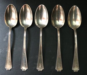 Sterling Silver Flatware - 5 Tablespoons - 7.42 Ozt - Hallmark: Gorham