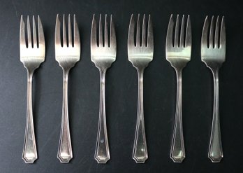 Sterling Silver Flatware - 6 Salad Forks - Total Weight 6.79 Ozt - Hallmark Gorham - No Engraving