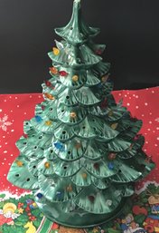 Classic Glazed Ceramic Lighted Christmas Tree