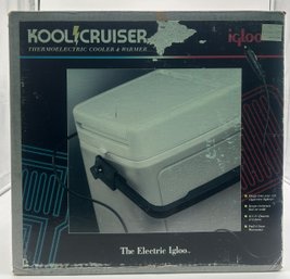 Igloo Kool Cruiser 36 Qt Thermoelectric Cooler & Warmer, Uses AC/DC Or Cigarette Lighter, Original Box