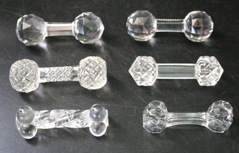 Lot Of Six Knife Rests - Glass/crystal