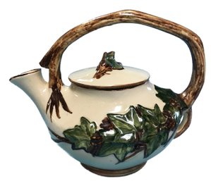 Vintage McCoy English Ivy Tea Pot, 10'L X 7'W X 8'H