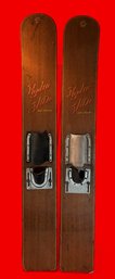 Vintage Pair Hedlund Hydro Flite 360 Special Wooden Water Skis7-58' X 54'L