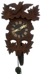 Miniature Cuckoo Clock, 5' X 7'H, 1-Bronze Pinecone Weight, Not Tested