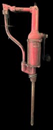 Vintage Bennett Dispensing Equipment For Petroleum Products, Hand Crank Pump, 13' X 39.5'H
