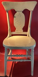 2 Pcs Sturdy, Well Made Matching Pair Shabby Chic Painted Kitchen Chairs, 16-5/8' X 20' X 36.5'H