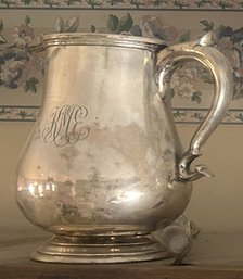 Fabulous Sterling Silver .925 Monogrammed Water Pitcher - Paul Revere Reproduction - 30.54 Ozt