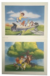 2 Pcs Unframed Walt Disney Color Lithograph Cells, Pooh's Grand Adventure The Search For Christopher Robin