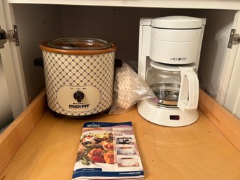 2 Pcs Electric Kitchen Appliances, Rival Crock Pot & Mr. Coffee