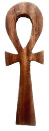 Wooden Egyptian Hieroglyphic Ankh Or Key Of Life, 7'H