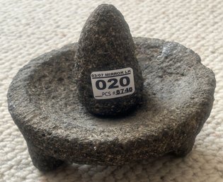 Authentic Molcajete Stone Handmade Mexican Mortar And Pestle, 6.5' Diam. X 9.5'H, Think Guacamole!