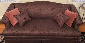 Lovely Norwalk Multi-Color Paisley Sofa, 68' X 30' X 29'H, With 4 Pcs Coordinating Throw Pillows