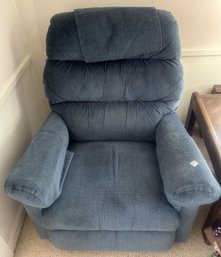 Blue Over Stuffed Reclining Rocking Lounger Chair, 33.5' X 33' X 38.75'H