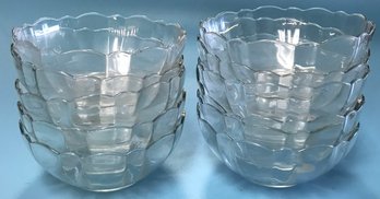 10 Pcs ARCORO Clear Glass Nut Bowls, 5' Diam. X 2'H
