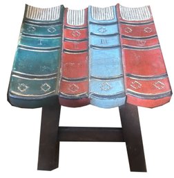 Book Themed Foot Stool, 10' X 9' X 10'H
