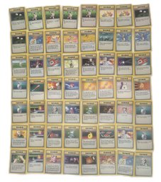 Vintage 1995 56 Pcs Pokemon Trainer Game Cards, Several Duplicates