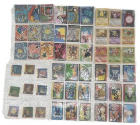 6 Plastic Notebook Sleeves Of Vintage Pokemon And Other Game Playing Cards (1 Of 2 Similar)