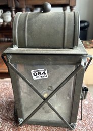 Vintage Electric Copper Carriage Style Outdoor Lantern, 7' X 6.5' X 11