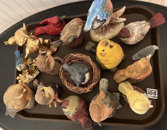 18 Pcs Lot Collection Of All Things Birds, Ceramic, Resin
