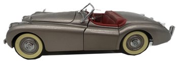 Vintage 1989 Danbury Mint Classic 1949 Silver Grey Jaguar Roadster, 6 Cylinders With Original Title
