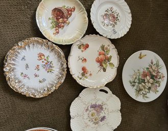 6 Pcs Various Decorative Porcelain And China Plates