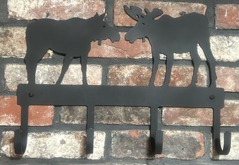 20Pcs  LargeCut Metal Moose Themed Wall Art Hanging Pot/Towel/Coat Rack, 15.5'x 2.25' X 11.5' And Smaller