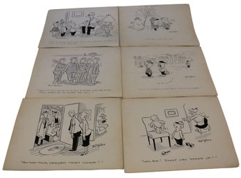 Six Single Pane Comics By Bill Yates