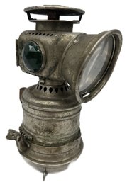 Antique Hand Held Gas Search Light, 7.5'H, NIckel Plated