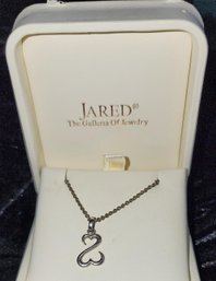 Jared's Sterling Silver .925 'Open Heart' Pendant Necklace
