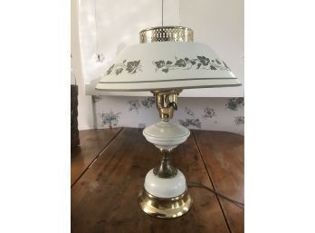 18' Tall White Metal Lamp Ivy Design