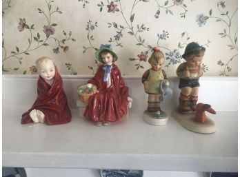 4 Ceramic  Figurines, Royal Doulton, Hummel