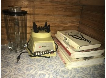 Vintage Cookbooks, Blender And Aluminum Ovenware